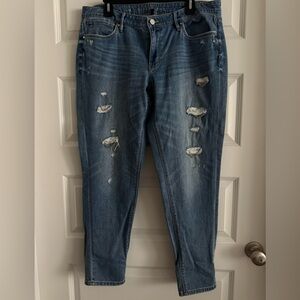 White House Black Market GIRLFRIEND embellished jeans! Size 14